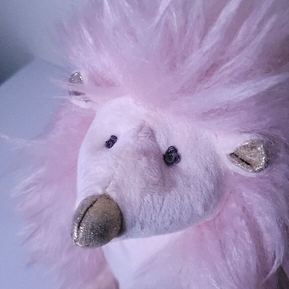 FAO Schwarz Sparklers Pink Gold Hedgehog 8” Plush Stuffed Animal Fluffy - Picture 8 of 11